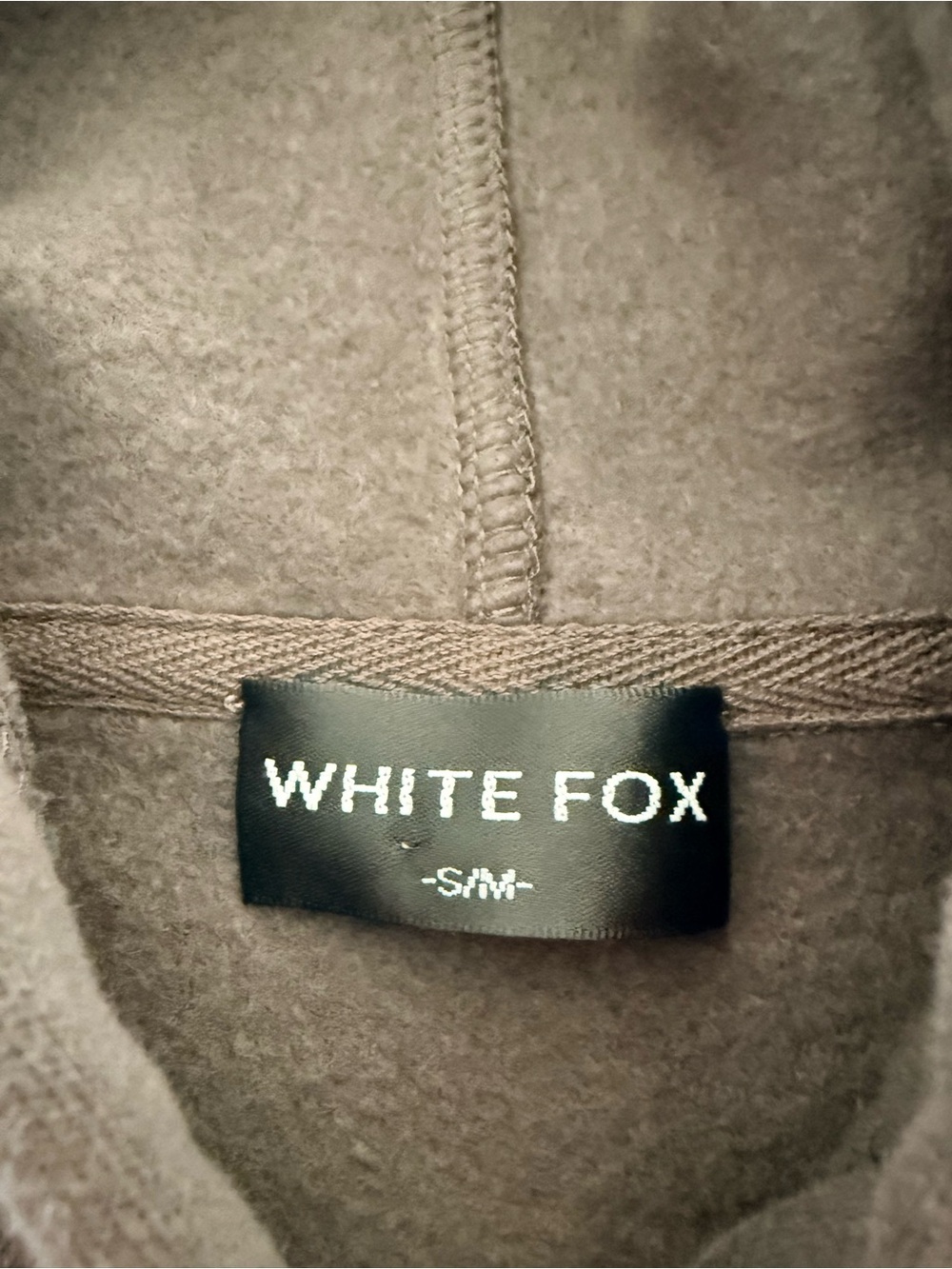 White Fox Boutique Vol 3 Oversized Hoodie Gray Cream Puff Print Small Women - Picture 8 of 8